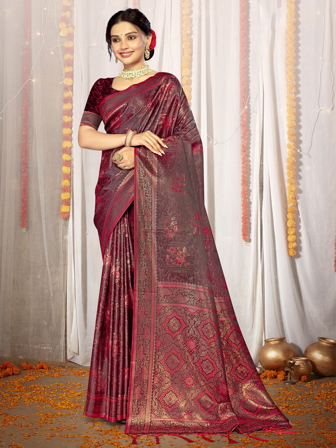 Aradhya By Bunawat Satan Silk Designer Wedding Sarees Wholesale Price In Surat